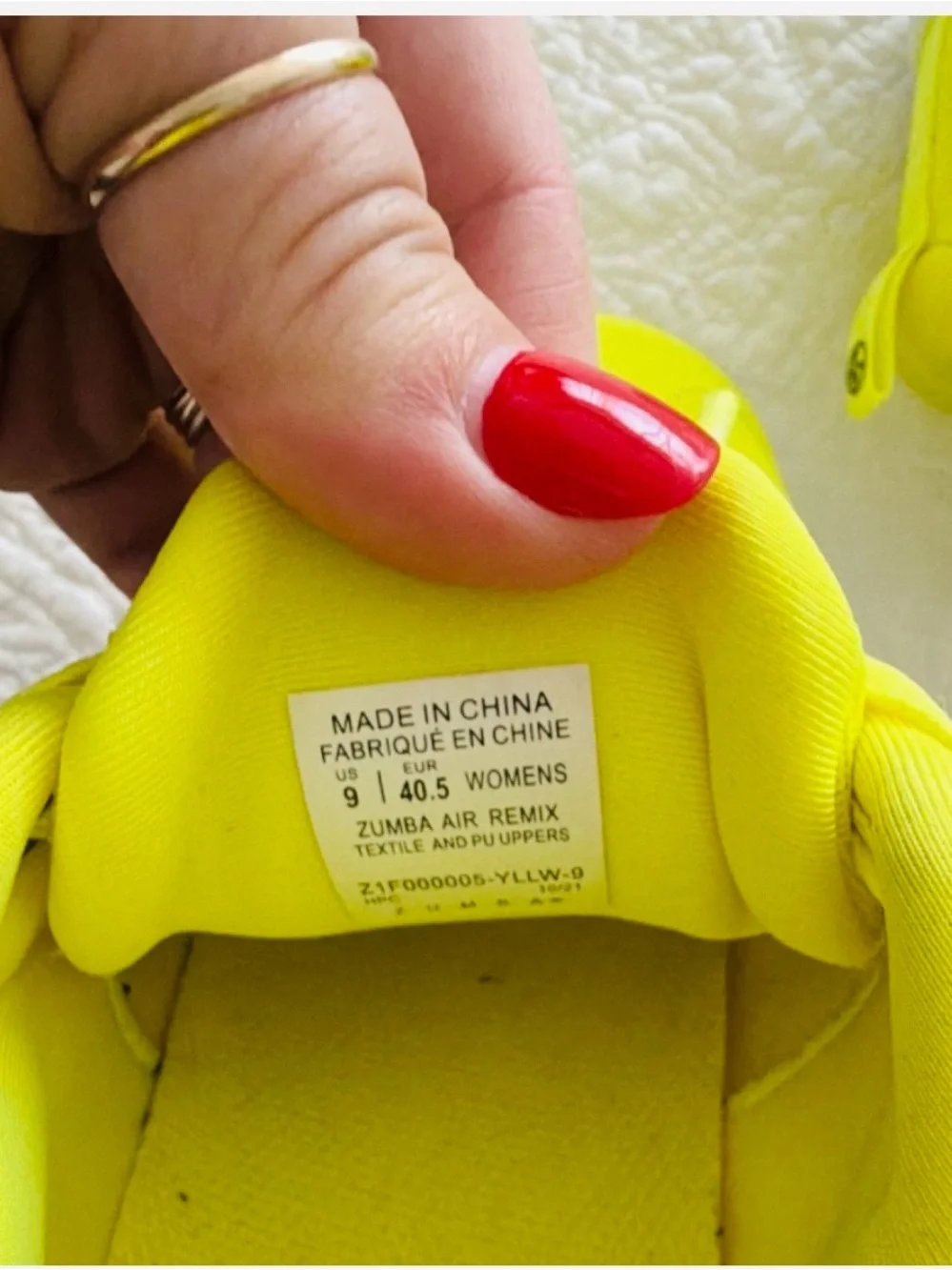 Zumba Fitness Neon Yellow Slip-On Athletic Shoes - Picture 2 of 5